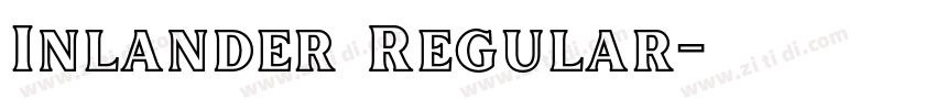 Inlander Regular字体转换